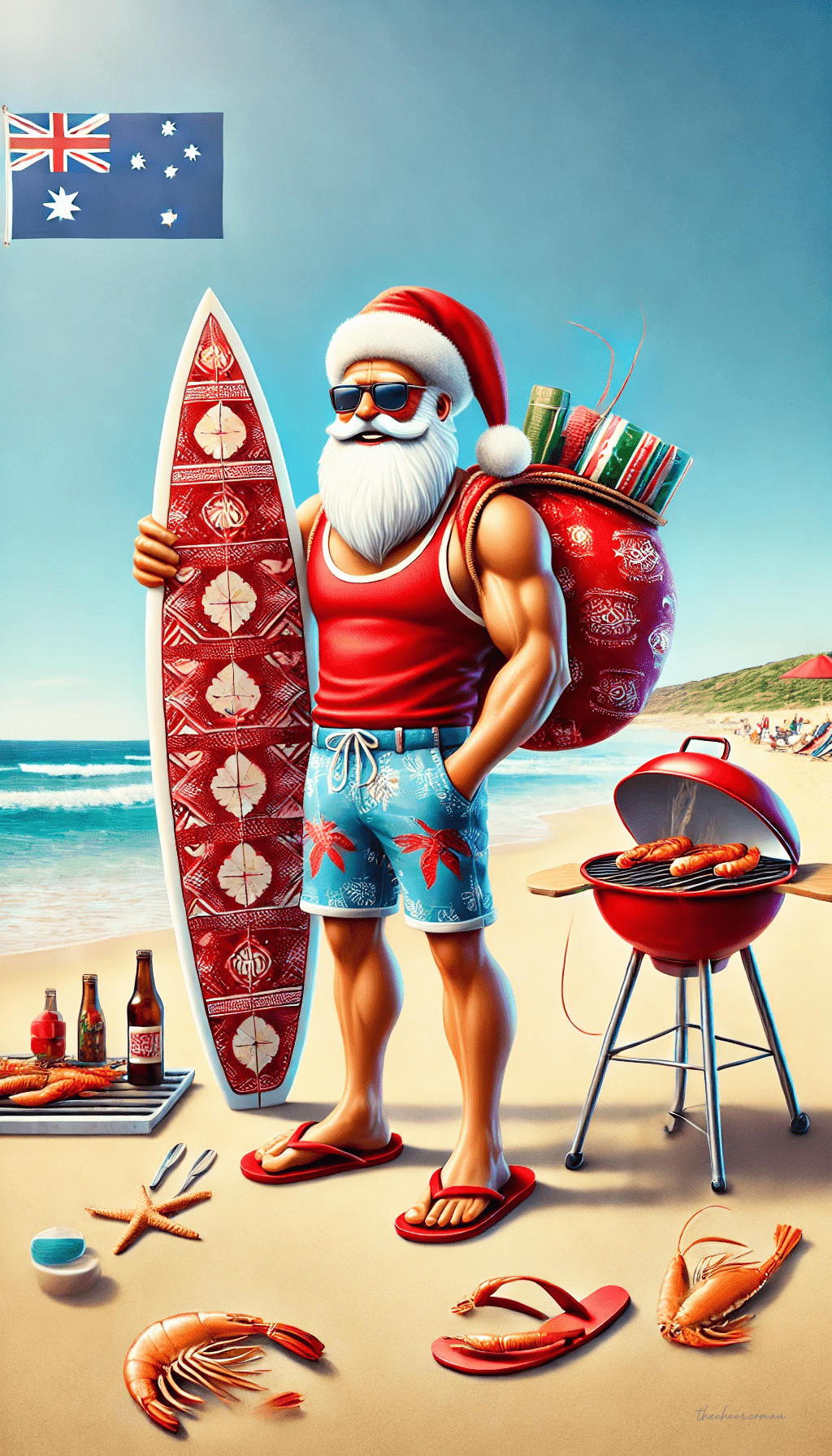 Aussie Merry Christmas Greeting E-Card