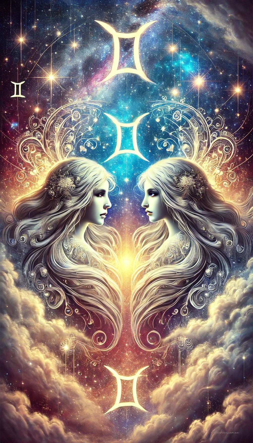 Gemini Zodiac Birthday Digital Video E-Card: Cosmic Twins